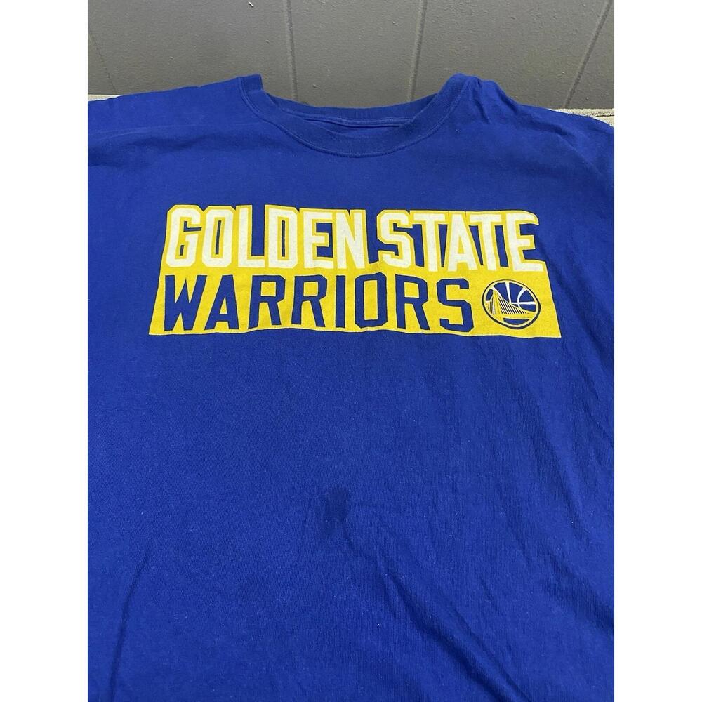 Golden State Warriors Nba Curry X-Large T Shirt Blue Adult Short Sleeve Shirt
